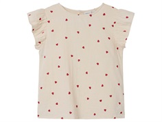 Name It turtledove hearts muslin top